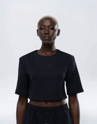 SHOULDER PAD CROP TOP
