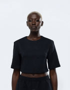 SHOULDER PAD CROP TOP