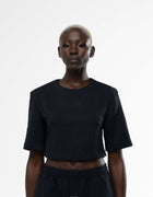 SHOULDER PAD CROP TOP