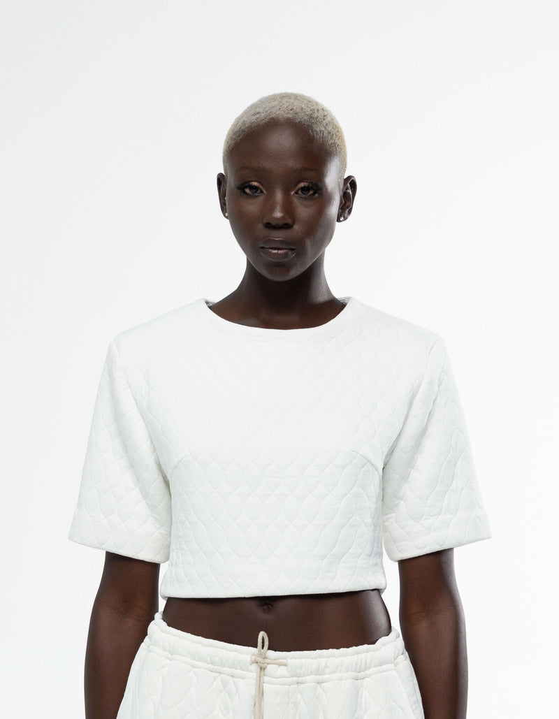 Crop top à épaulettes