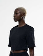 SHOULDER PAD CROP TOP
