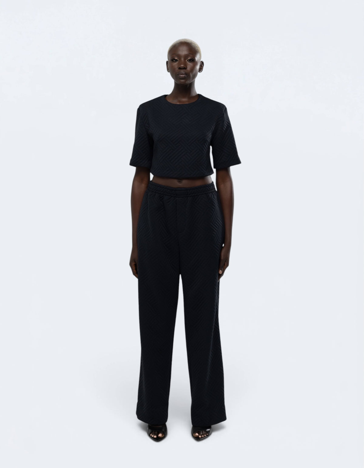 SHOULDER PAD CROP TOP