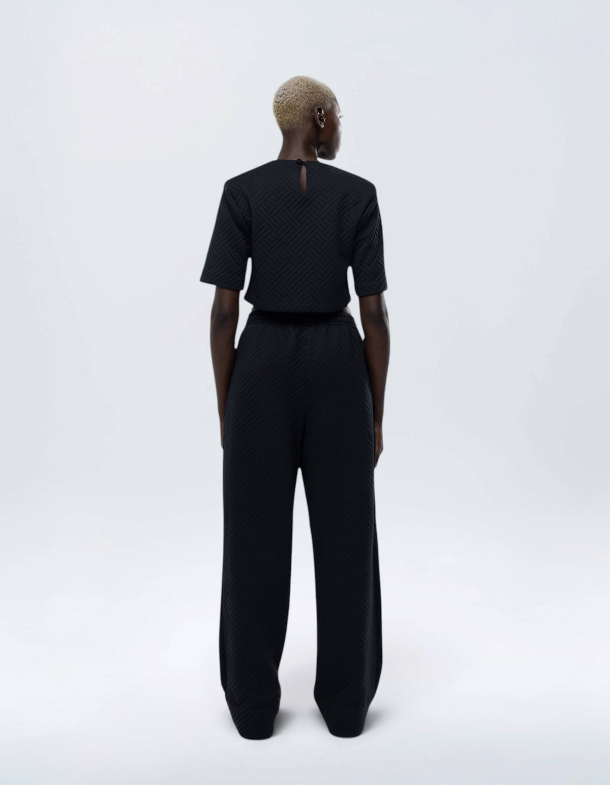 SHOULDER PAD CROP TOP