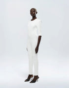 STRUCTURED SHOULDER PAD JUMPSUIT