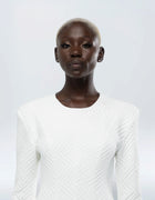 STRUCTURED SHOULDER PAD JUMPSUIT