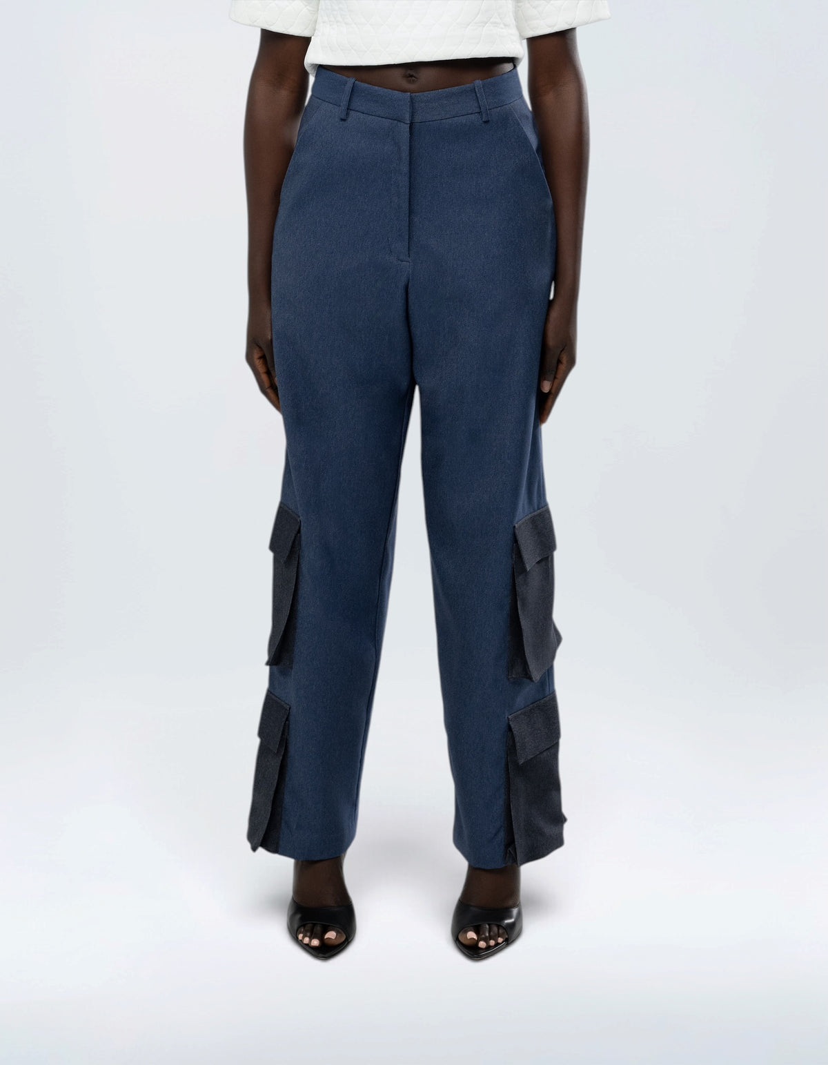 TWO TONE CARGO PANTS