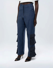 TWO TONE CARGO PANTS