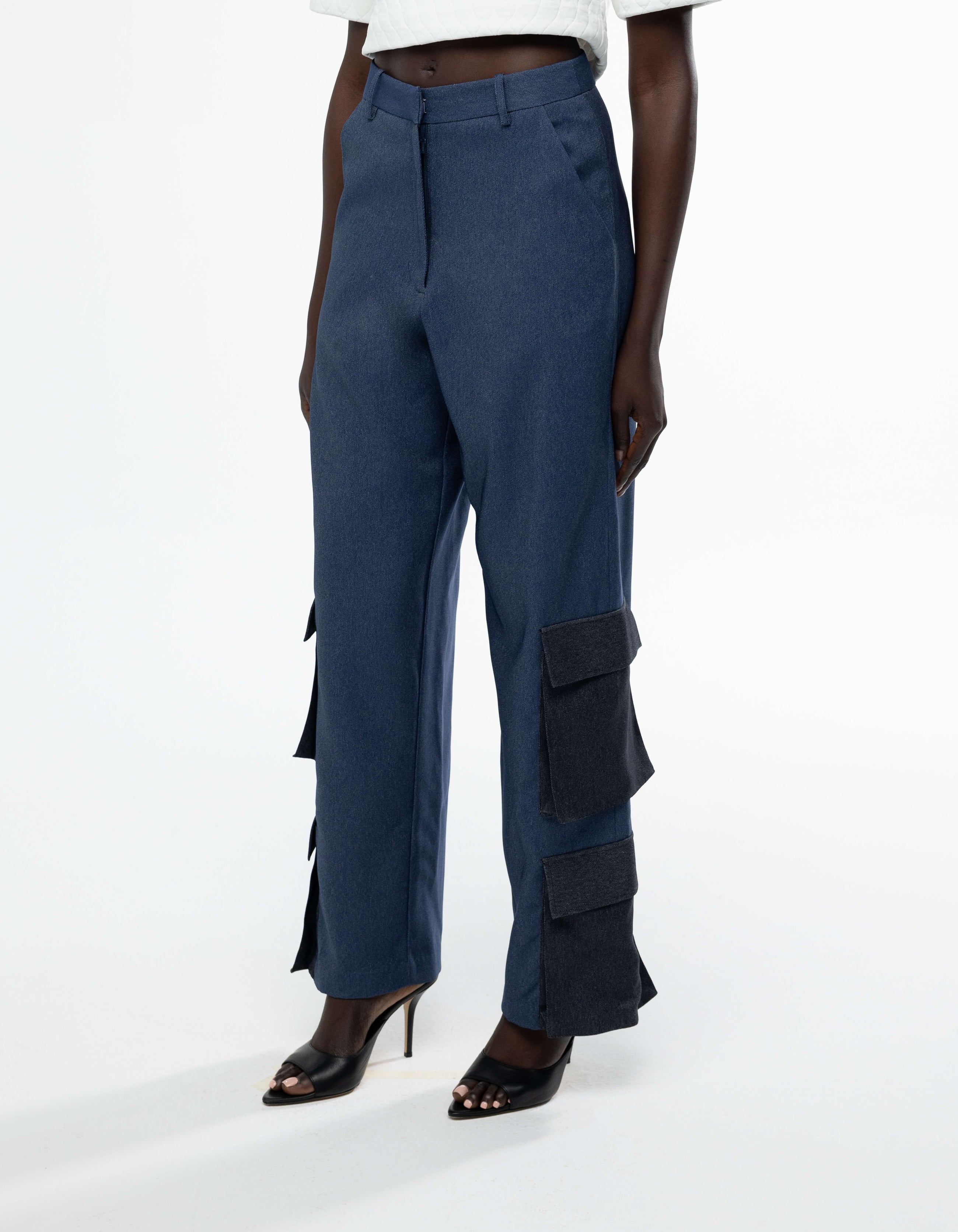 TWO TONE CARGO PANTS