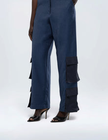 TWO TONE CARGO PANTS