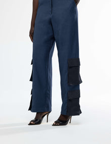TWO TONE CARGO PANTS