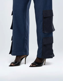TWO TONE CARGO PANTS