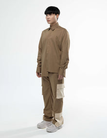 PANTALON CARGO BICOLORE