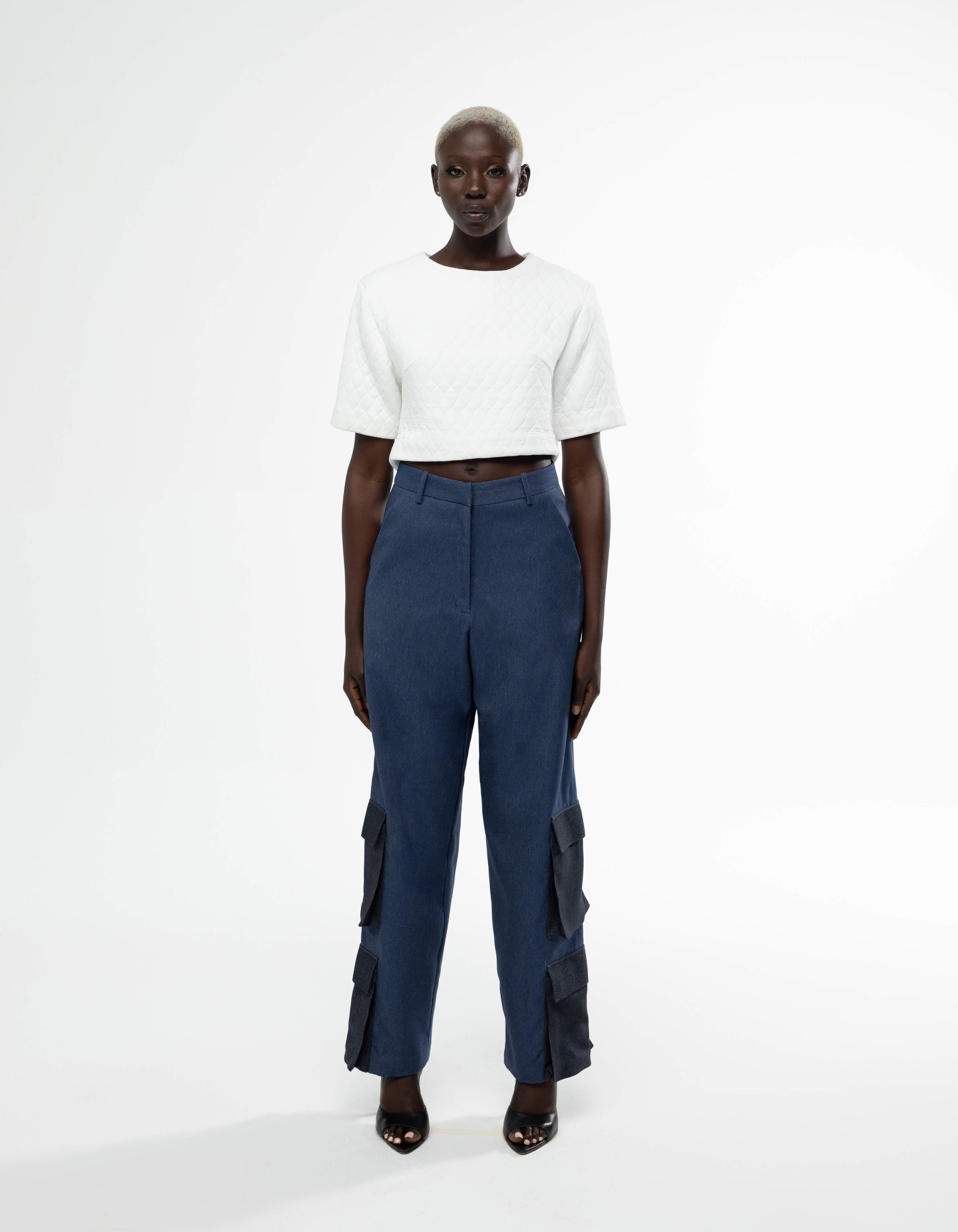 TWO TONE CARGO PANTS