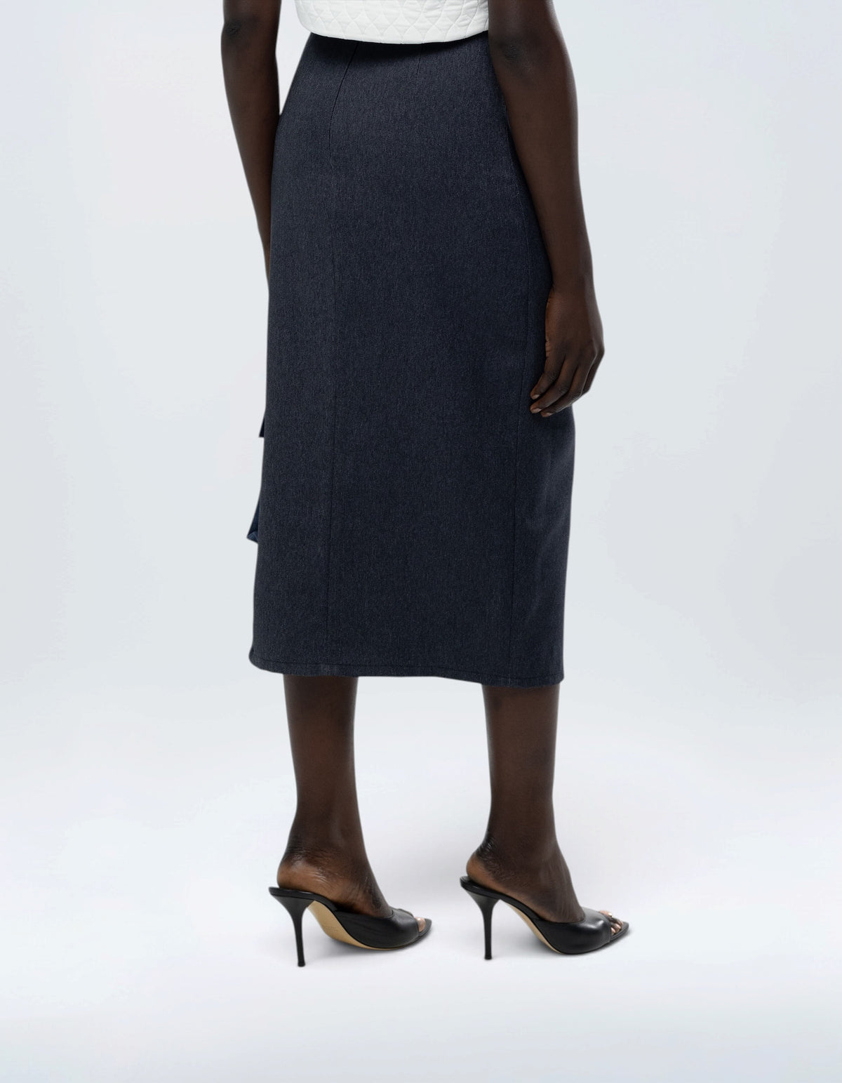 TWO TONE CARGO PENCIL SKIRT