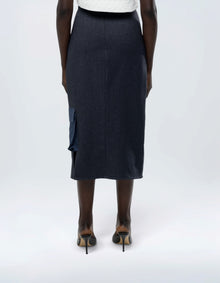 TWO TONE CARGO PENCIL SKIRT